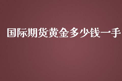 国际期货黄金多少钱一手