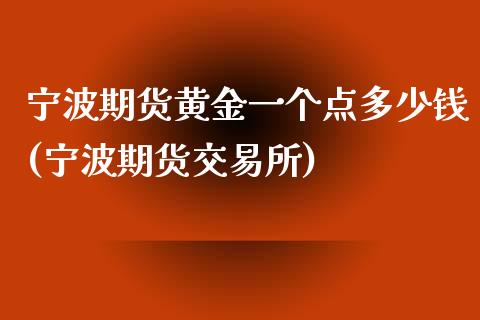 宁波期货黄金一个点多少钱(宁波期货交易所)