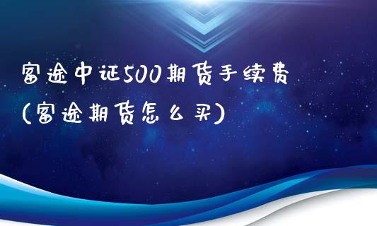 富途中证500期货手续费(富途期货怎么买)