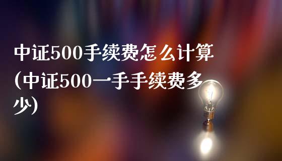 中证500手续费怎么计算(中证500一手手续费多少)