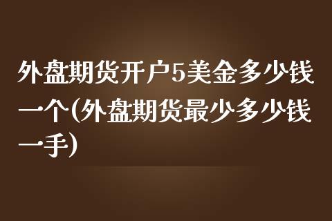 外盘期货开户5美金多少钱一个(外盘期货最少多少钱一手)