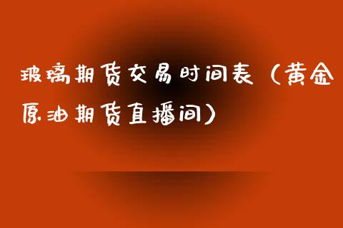 玻璃期货交易时间表（黄金原油期货直播间）