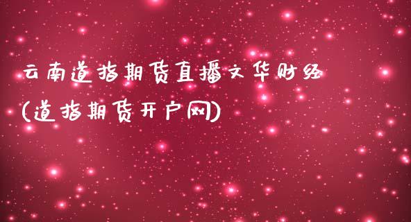 云南道指期货直播文华财经(道指期货开户网)