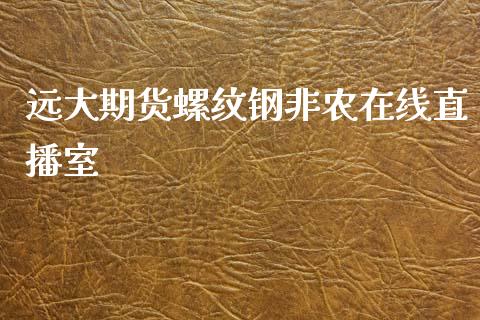 远大期货螺纹钢非农在线直播室