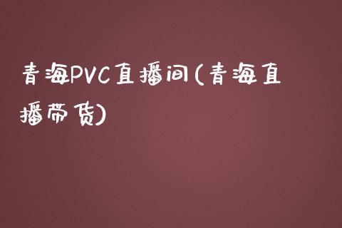 青海PVC直播间(青海直播带货)