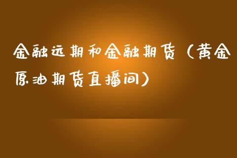 金融远期和金融期货（黄金原油期货直播间）