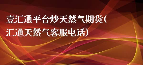 壹汇通平台炒天然气期货(汇通天然气客服电话)