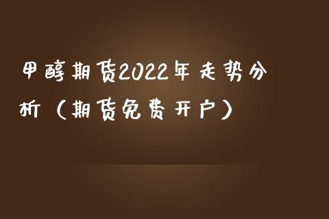 甲醇期货2022年走势分析（期货免费开户）