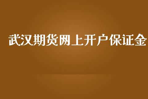 武汉期货网上开户保证金