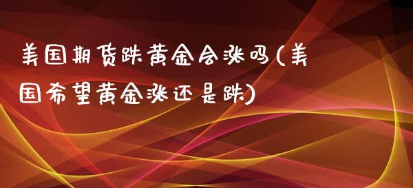 美国期货跌黄金会涨吗(美国希望黄金涨还是跌)