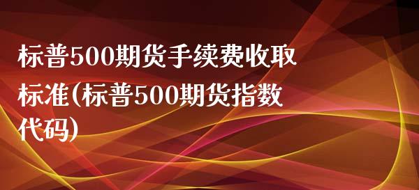 标普500期货手续费收取标准(标普500期货指数代码)