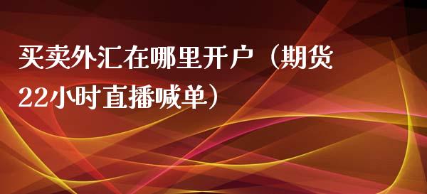 买卖外汇在哪里开户（期货22小时直播喊单）