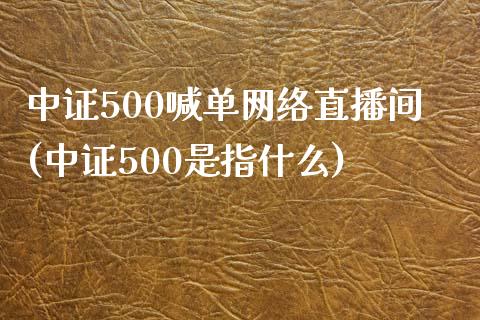 中证500喊单网络直播间(中证500是指什么)