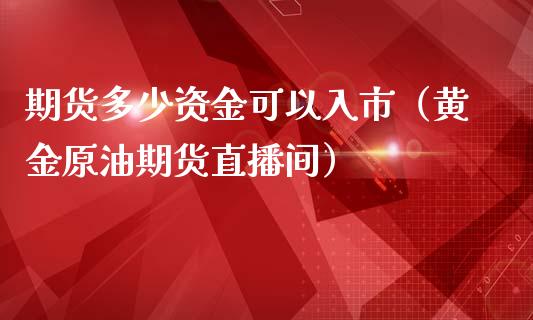 期货多少资金可以入市（黄金原油期货直播间）