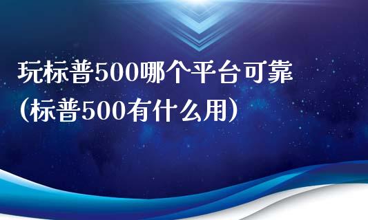 玩标普500哪个平台可靠(标普500有什么用)