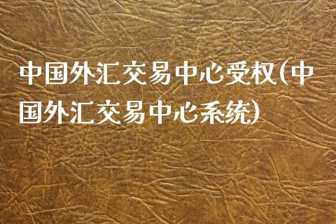 中国外汇交易中心受权(中国外汇交易中心系统)