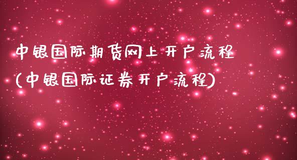 中银国际期货网上开户流程(中银国际证券开户流程)