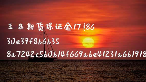 玉米期货保证金17%