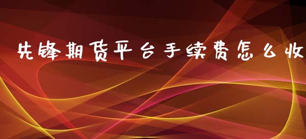 先锋期货平台手续费怎么收