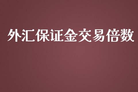 外汇保证金交易倍数