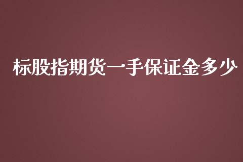 标股指期货一手保证金多少