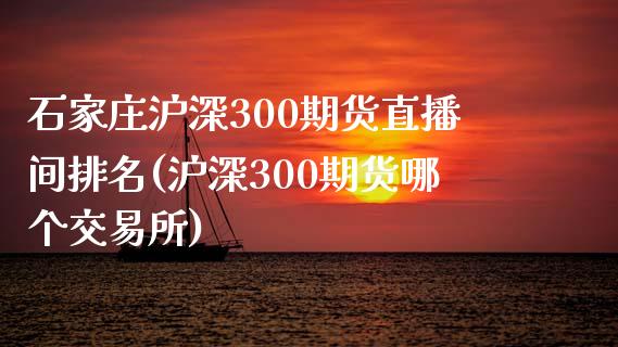 石家庄沪深300期货直播间排名(沪深300期货哪个交易所)