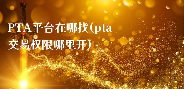 PTA平台在哪找(pta交易权限哪里开)