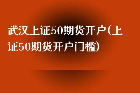 武汉上证50期货开户(上证50期货开户门槛)