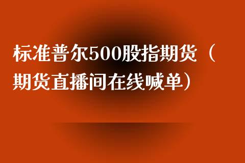 标准普尔500股指期货（期货直播间在线喊单）