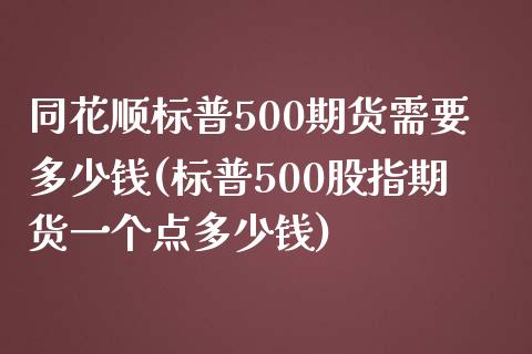 同花顺标普500期货需要多少钱(标普500股指期货一个点多少钱)